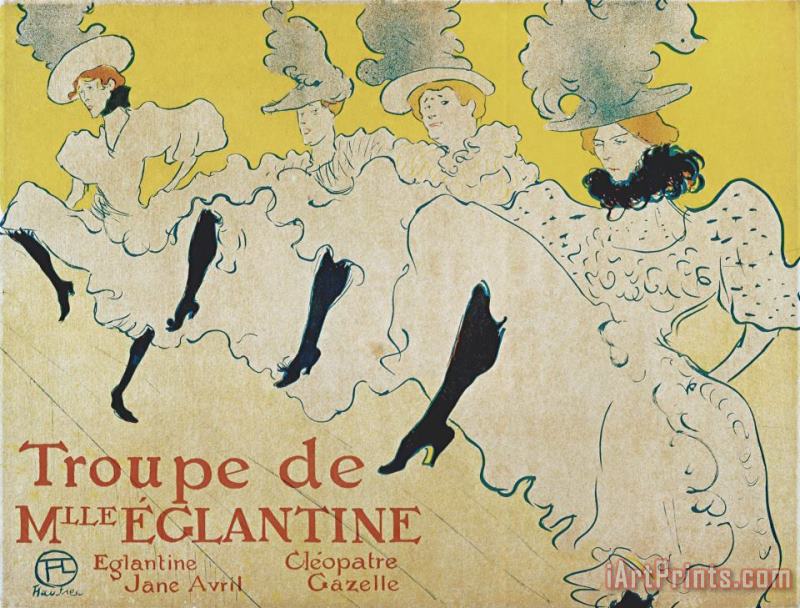 Henri de Toulouse-Lautrec The Troupe of Mademoiselle Eglantine Art Print