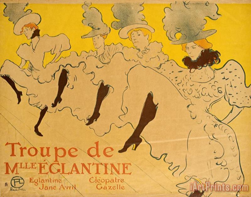 Henri de Toulouse-Lautrec The Troupe of Mlle Eglantine Art Print