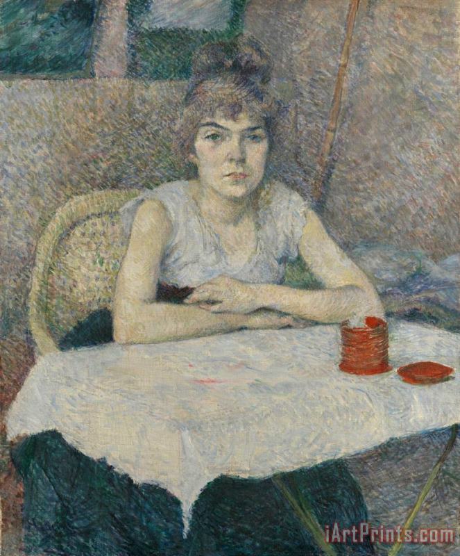 Henri de Toulouse-Lautrec Young Woman at a Table, 'poudre De Riz' Art Painting