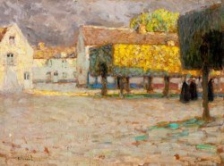 Henri Eugene Augustin Le Sidaner The Road - Songeons painting