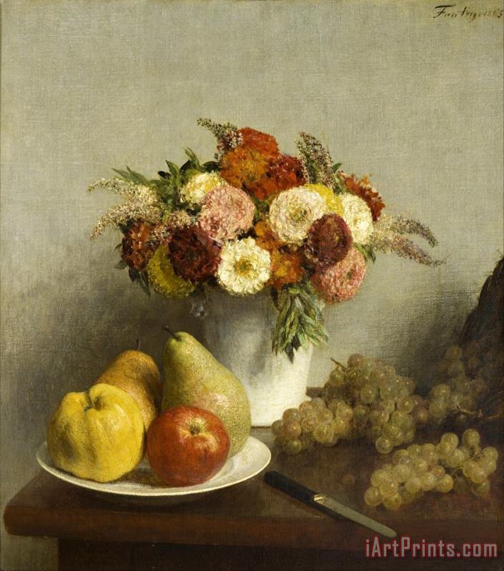 Henri Fantin Latour Flowers And Fruit 2 Art Painting