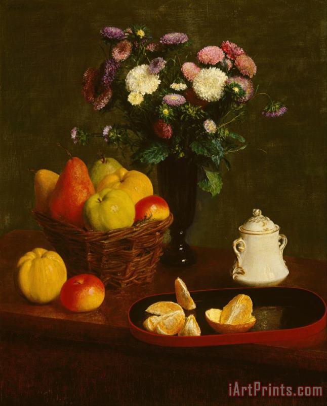 Henri Fantin Latour Flowers And Fruit 3 Art Print