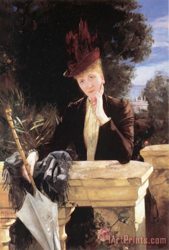 Henri Gervex A Portrait of Marieclotilde De Faret Legrand, Comtesse De Fournes Art Painting
