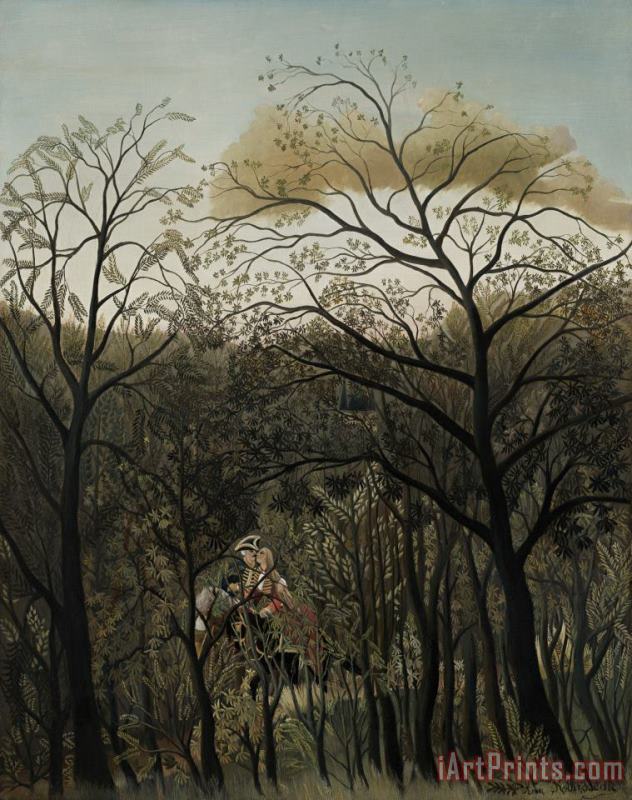 Henri J F Rousseau Rendezvous In The Forest Art Painting