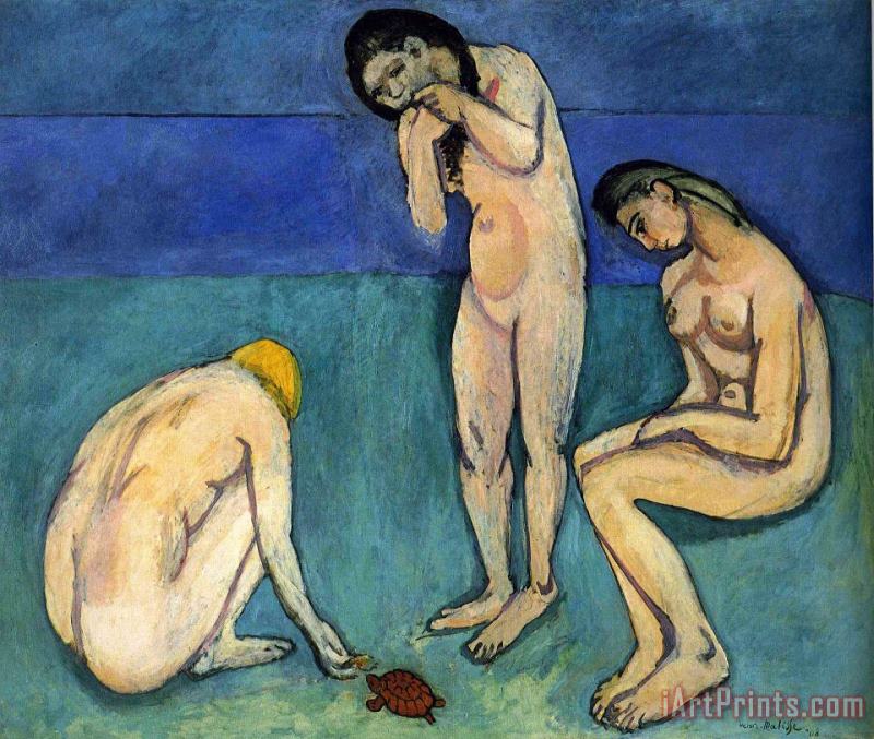 Bathers with a Turtle 1908 painting - Henri Matisse Bathers with a Turtle 1908 Art Print