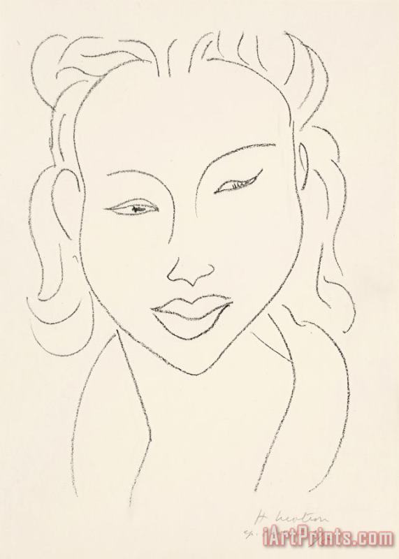 Henri Matisse Chinoise Au Visage De Face, 1947 Art Painting