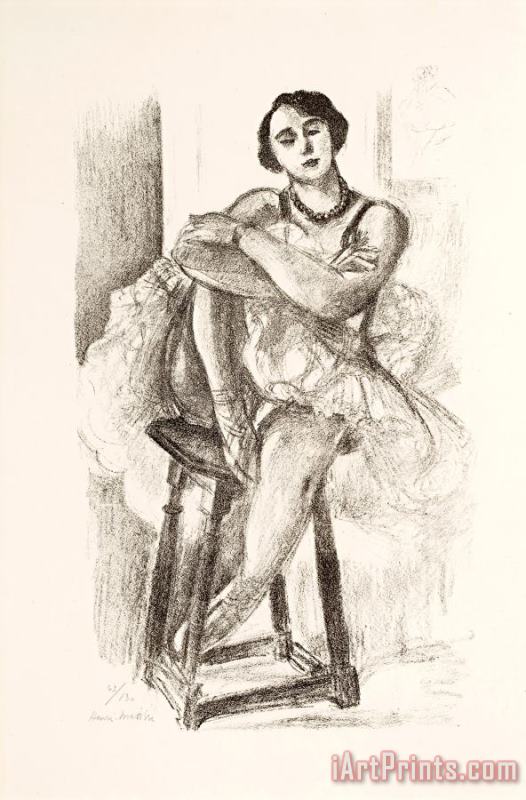 Danseuse Au Tabouret (from Dix Danseuses), 1927 painting - Henri Matisse Danseuse Au Tabouret (from Dix Danseuses), 1927 Art Print