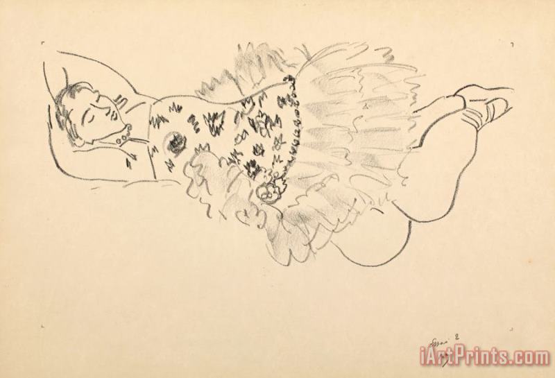 Danseuse Endormie, 1926 1927 painting - Henri Matisse Danseuse Endormie, 1926 1927 Art Print