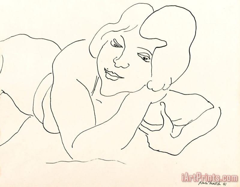 Femme Allongee painting - Henri Matisse Femme Allongee Art Print
