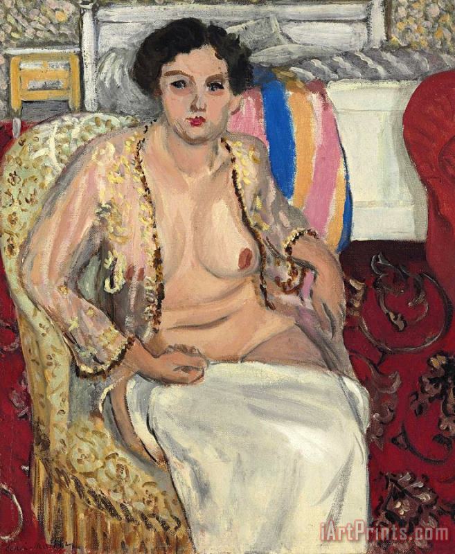 Femme Au Fauteuil Femme En Neglige painting - Henri Matisse Femme Au Fauteuil Femme En Neglige Art Print