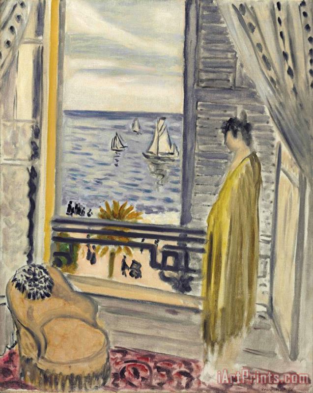 Henri Matisse Femme Aupres De La Fenetre Art Print