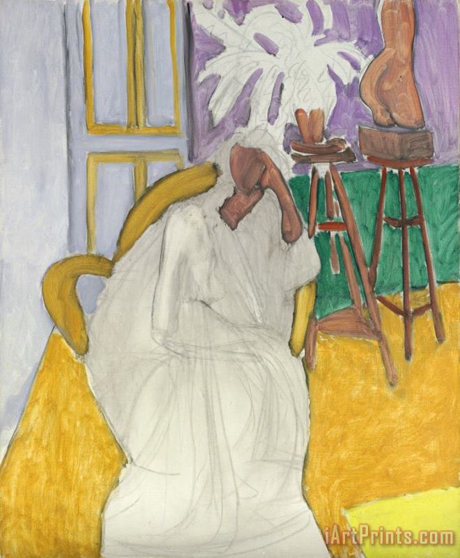 Henri Matisse Figure Assise Et Le Torse Grec (la Gandoura) Art Print