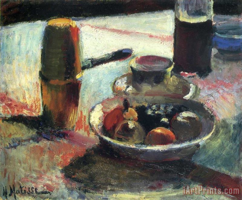 Henri Matisse Fruit And Coffee Pot Art Painting