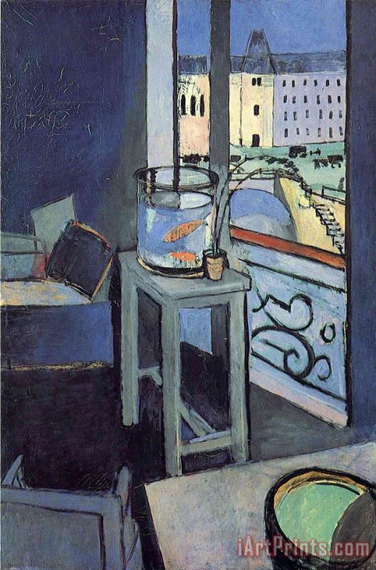 Henri Matisse Interior with a Bowl with Red Fish 1914 Art Print