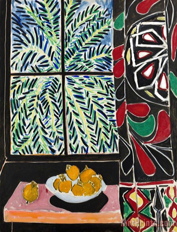 Interior with Egyptian Curtain 1948 painting - Henri Matisse Interior with Egyptian Curtain 1948 Art Print