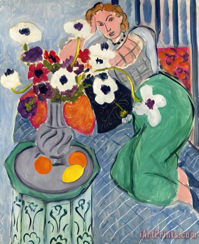 Henri Matisse L'odalisque, Harmonie Bleue, 1937 Art Print