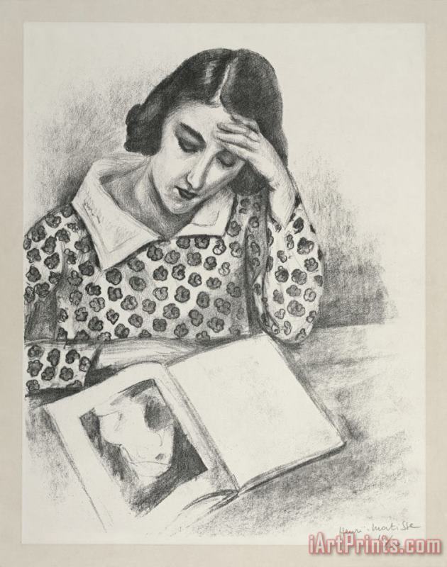 Henri Matisse Large Girl Reading (grande Liseuse) Art Print
