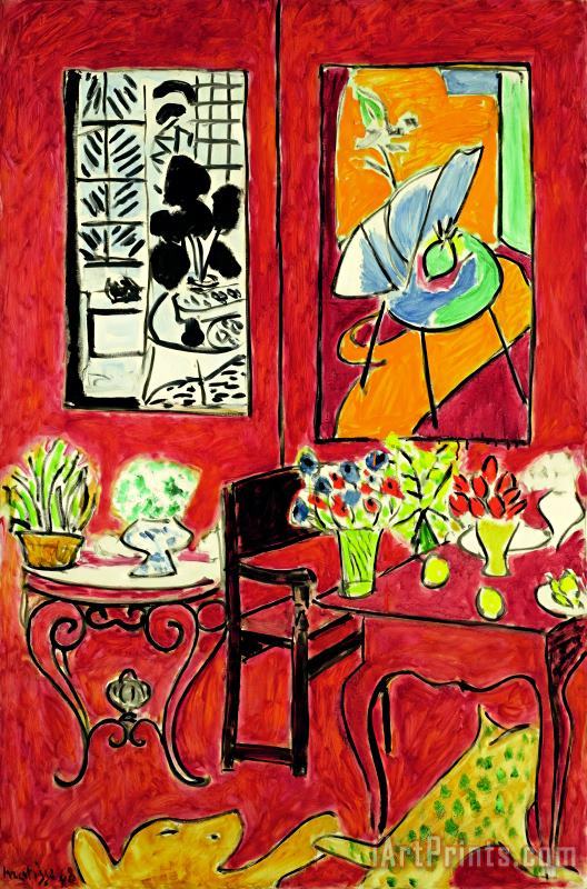 Henri Matisse Large Red Interior 1948 Art Painting