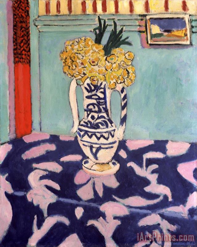 Henri Matisse Les Coucous, Tapis Bleu Et Rose Art Print