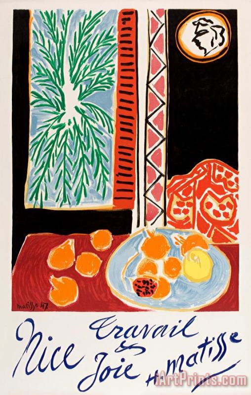 Henri Matisse Nice Travail Et Joie, 1947 Art Painting