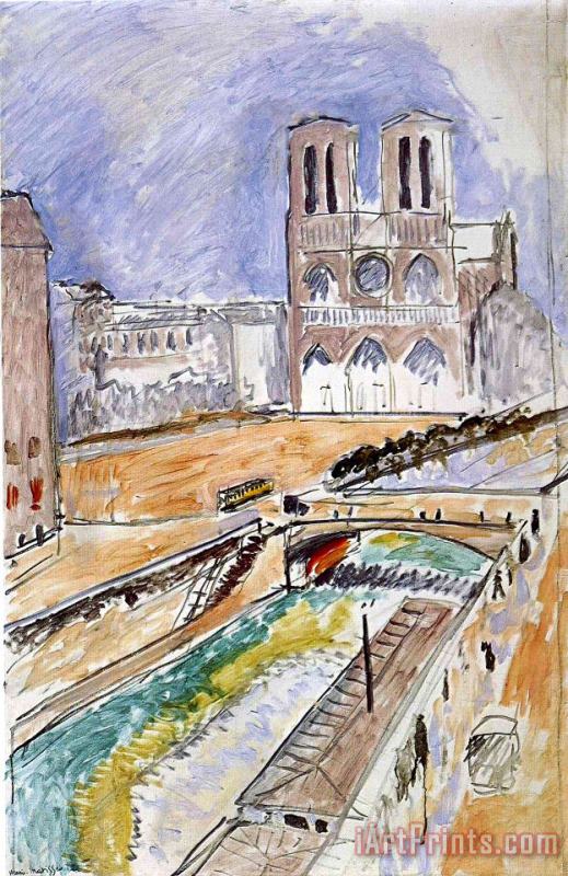 Notre Dame 1914 painting - Henri Matisse Notre Dame 1914 Art Print