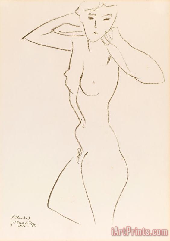 Henri Matisse Nude, 1950 Art Print