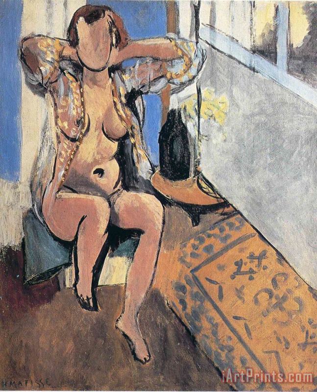 Nude Spanish Carpet 1919 painting - Henri Matisse Nude Spanish Carpet 1919 Art Print