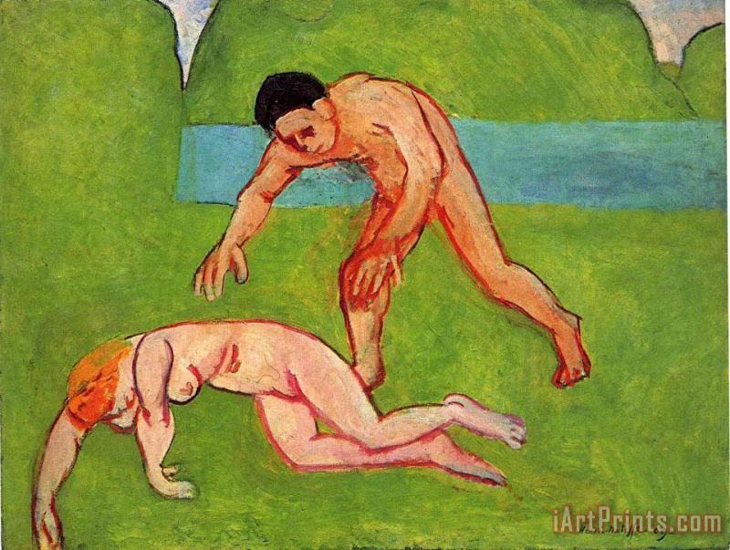Nymph And Satyr 1909 painting - Henri Matisse Nymph And Satyr 1909 Art Print