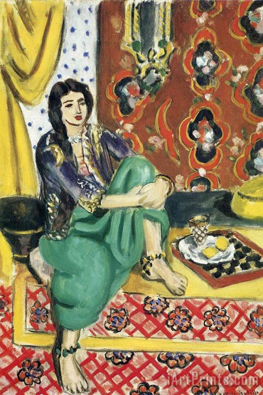 Odalisque Sitting with Board 1928 painting - Henri Matisse Odalisque Sitting with Board 1928 Art Print
