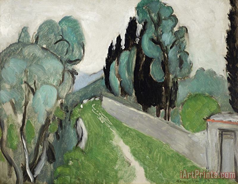 Henri Matisse Paysage Avec Cypres Et Oliviers Aux Environs De Nice Art Print