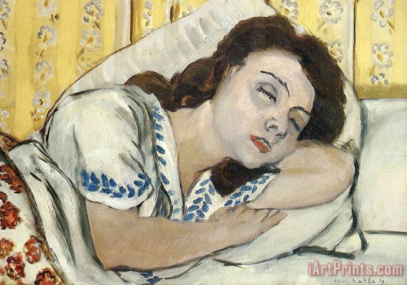 Henri Matisse Portrait of Margurite Sleeping Art Print