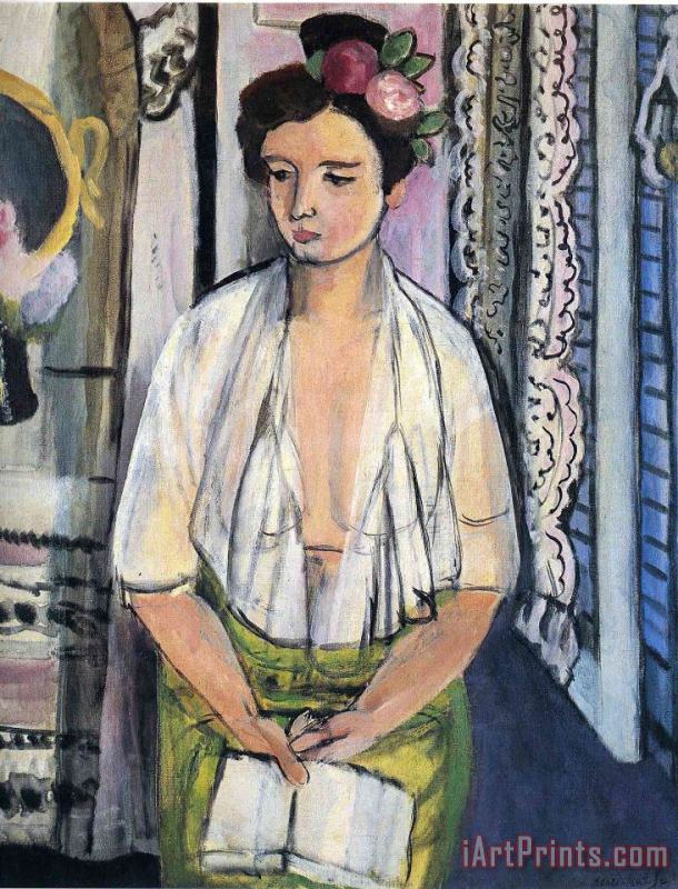 Henri Matisse Reader on a Black Background 1918 Art Painting
