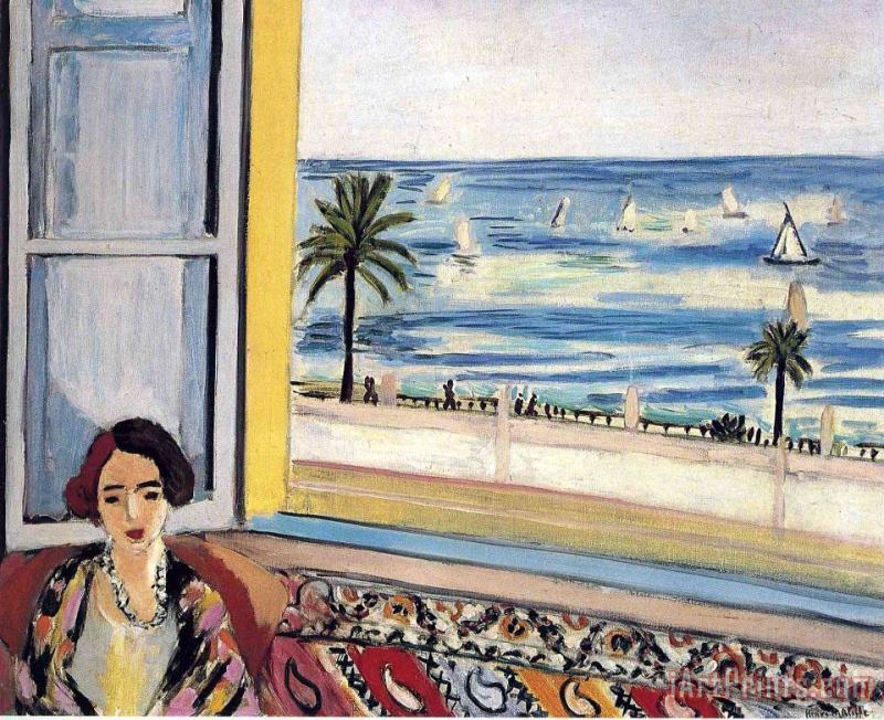Seated Woman Back Turned to The Open Window 1922 painting - Henri Matisse Seated Woman Back Turned to The Open Window 1922 Art Print