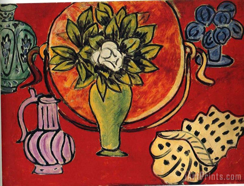 Still Life with a Magnolia 1941 painting - Henri Matisse Still Life with a Magnolia 1941 Art Print