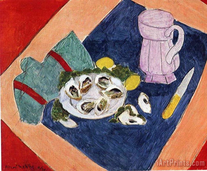 Still Life with Oysters 1940 painting - Henri Matisse Still Life with Oysters 1940 Art Print