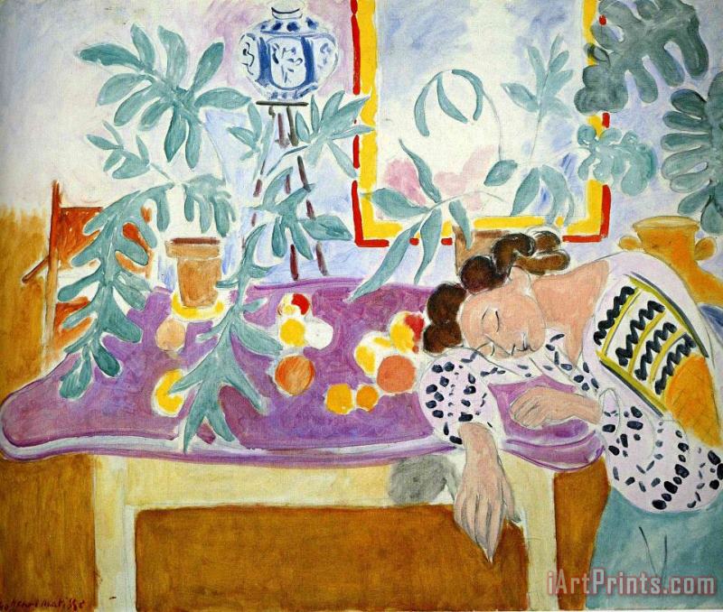 Sterkte Registratie Afleiding Henri Matisse Still Life with Sleeper 1940 painting - Still Life with  Sleeper 1940 print for sale