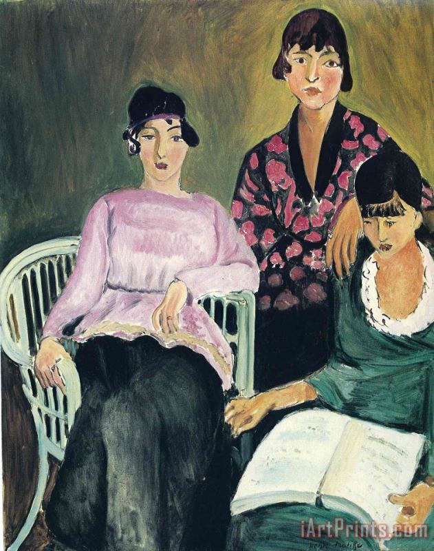 Three Sisters 1917 painting - Henri Matisse Three Sisters 1917 Art Print