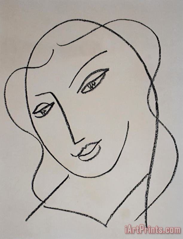 Henri Matisse Veiled Head, From Studies for The Virgin Tete Voilee Etudes Pour La Vierge, 1950 Art Painting