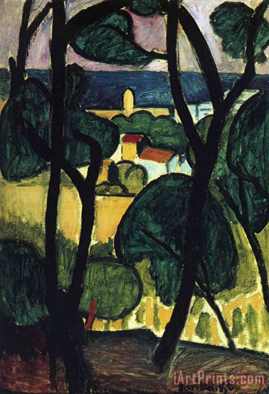 View of Collioure painting - Henri Matisse View of Collioure Art Print