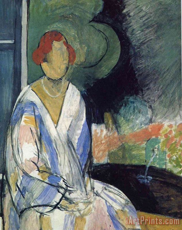 Woman at The Fountain 1917 painting - Henri Matisse Woman at The Fountain 1917 Art Print