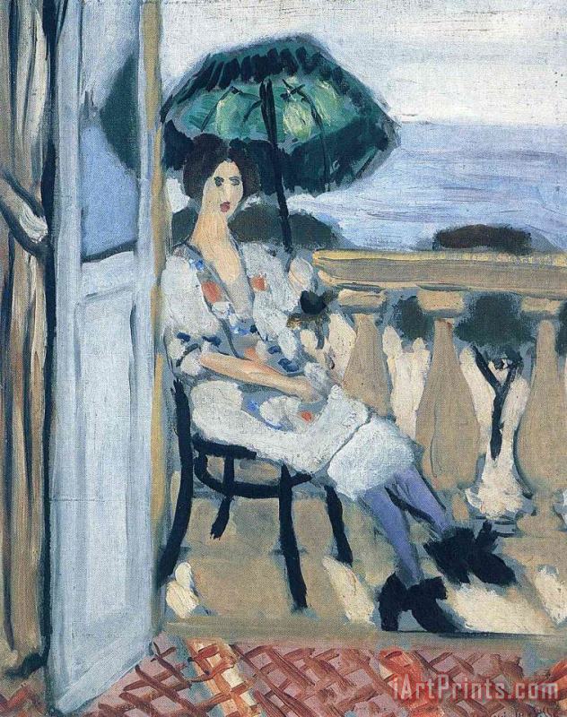 Woman Holding Umbrella painting - Henri Matisse Woman Holding Umbrella Art Print
