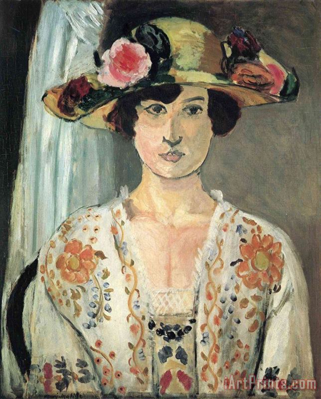 Woman in a Hat painting - Henri Matisse Woman in a Hat Art Print