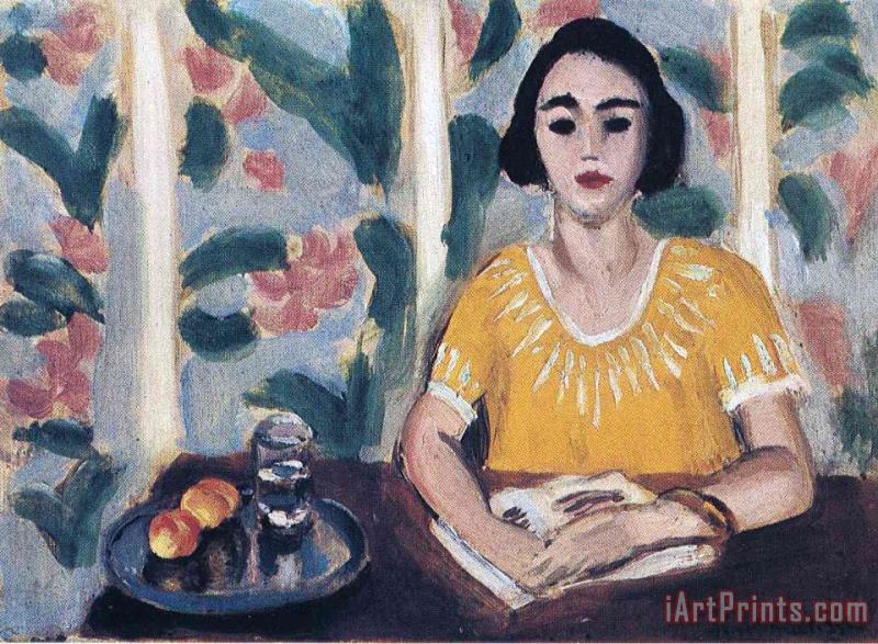 Woman Reading with Peaches 1923 painting - Henri Matisse Woman Reading with Peaches 1923 Art Print