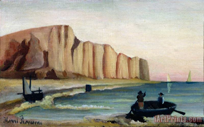 Cliffs painting - Henri Rousseau Cliffs Art Print