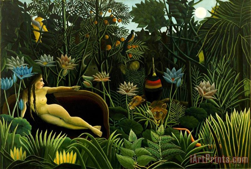 Dream painting - Henri Rousseau Dream Art Print