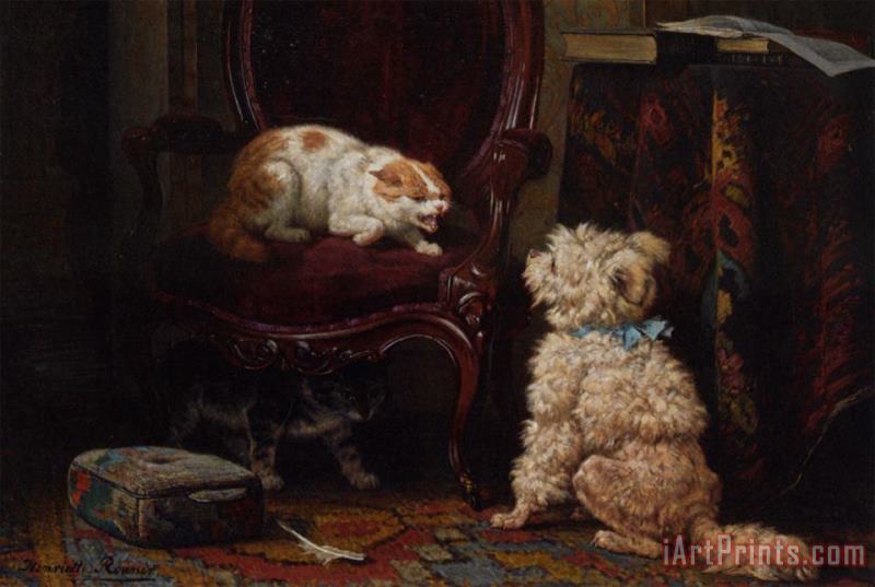 The Uninvited Guest painting - Henriette Ronner-Knip The Uninvited Guest Art Print