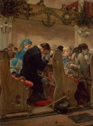 Henry Bacon Christmas Prayers painting