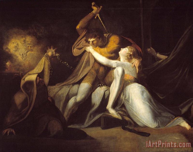 Henry Fuseli Percival Delivering Belisane From The Enchantment of Urma Art Print