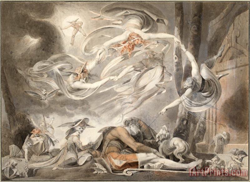 The Shepherd's Dream, 1786 painting - Henry Fuseli The Shepherd's Dream, 1786 Art Print