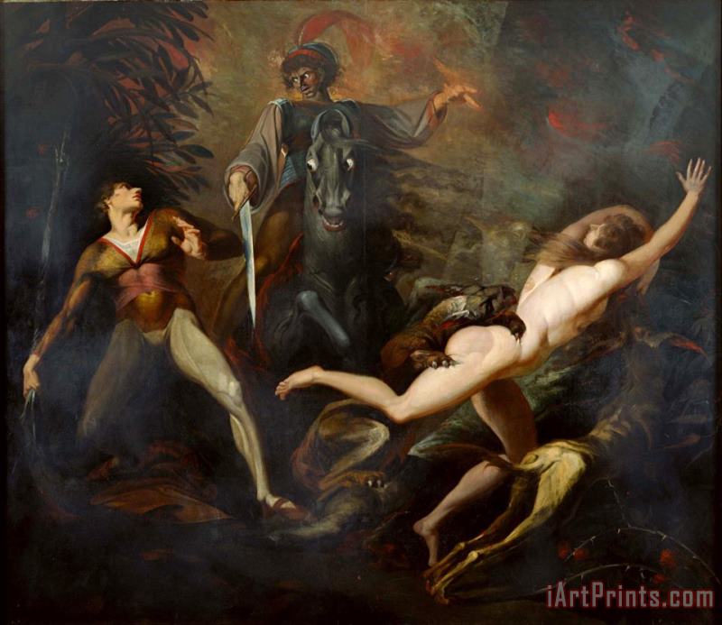 Theodore Meets in The Wood The Spectre of His Ancestor Guido Cavalcanti painting - Henry Fuseli Theodore Meets in The Wood The Spectre of His Ancestor Guido Cavalcanti Art Print